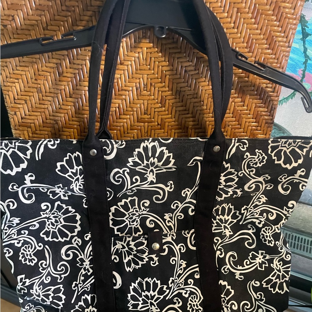 Great Big Weekend or Beach Bag with top Secure Zipper and Front Outside Pocket